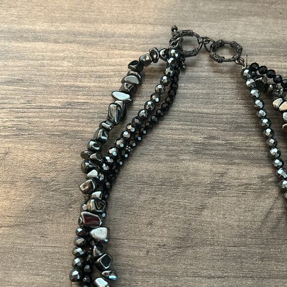 Silpada 3 Strand Hematite Necklace #58 Sterling Silver 925 - Picture 7 of 10